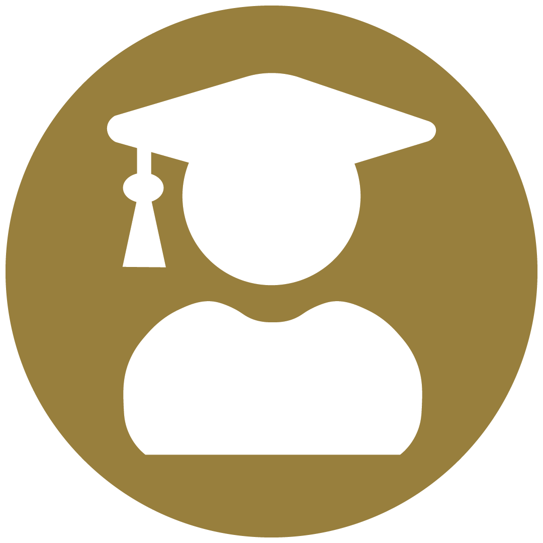 Person in graduation cap logo